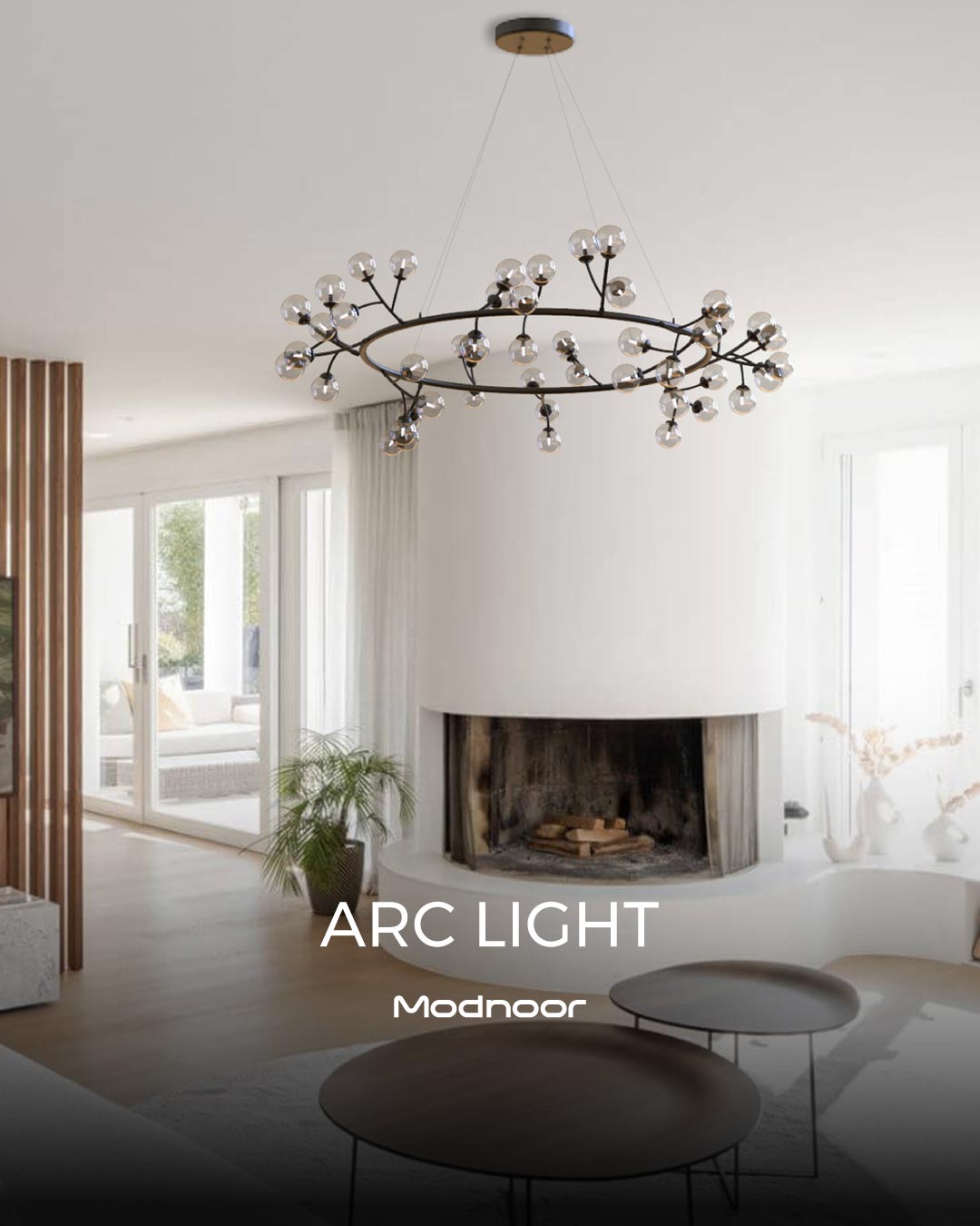 لوستر مدرن آرک لایت 48 شاخه - Arc Light | modnoor