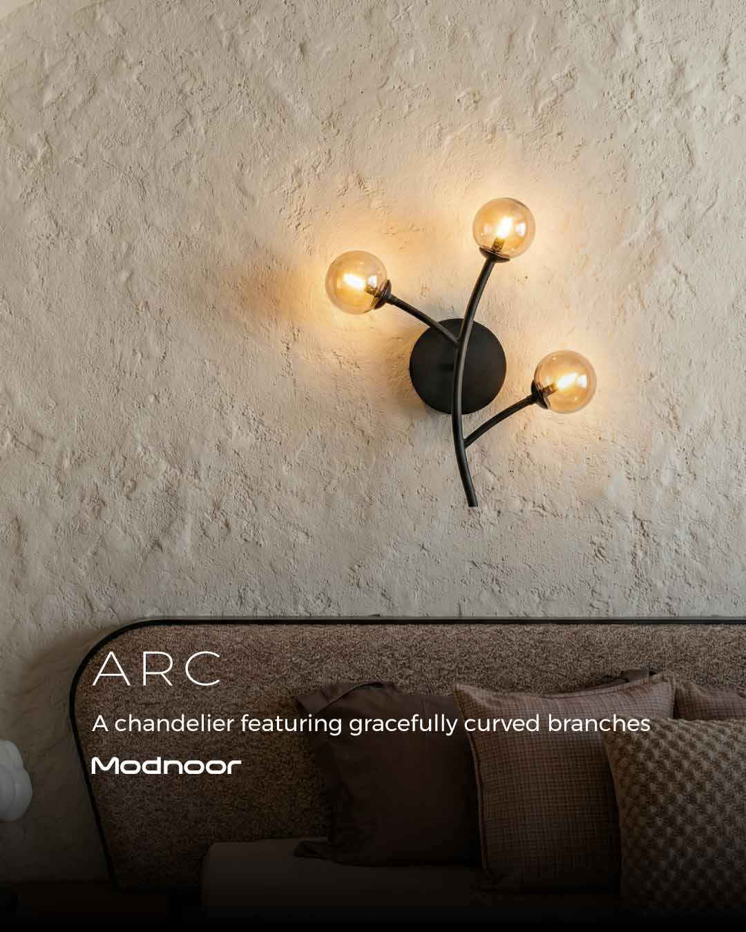 دیوارکوب آرک لایت 3 شاخه - Arc Light