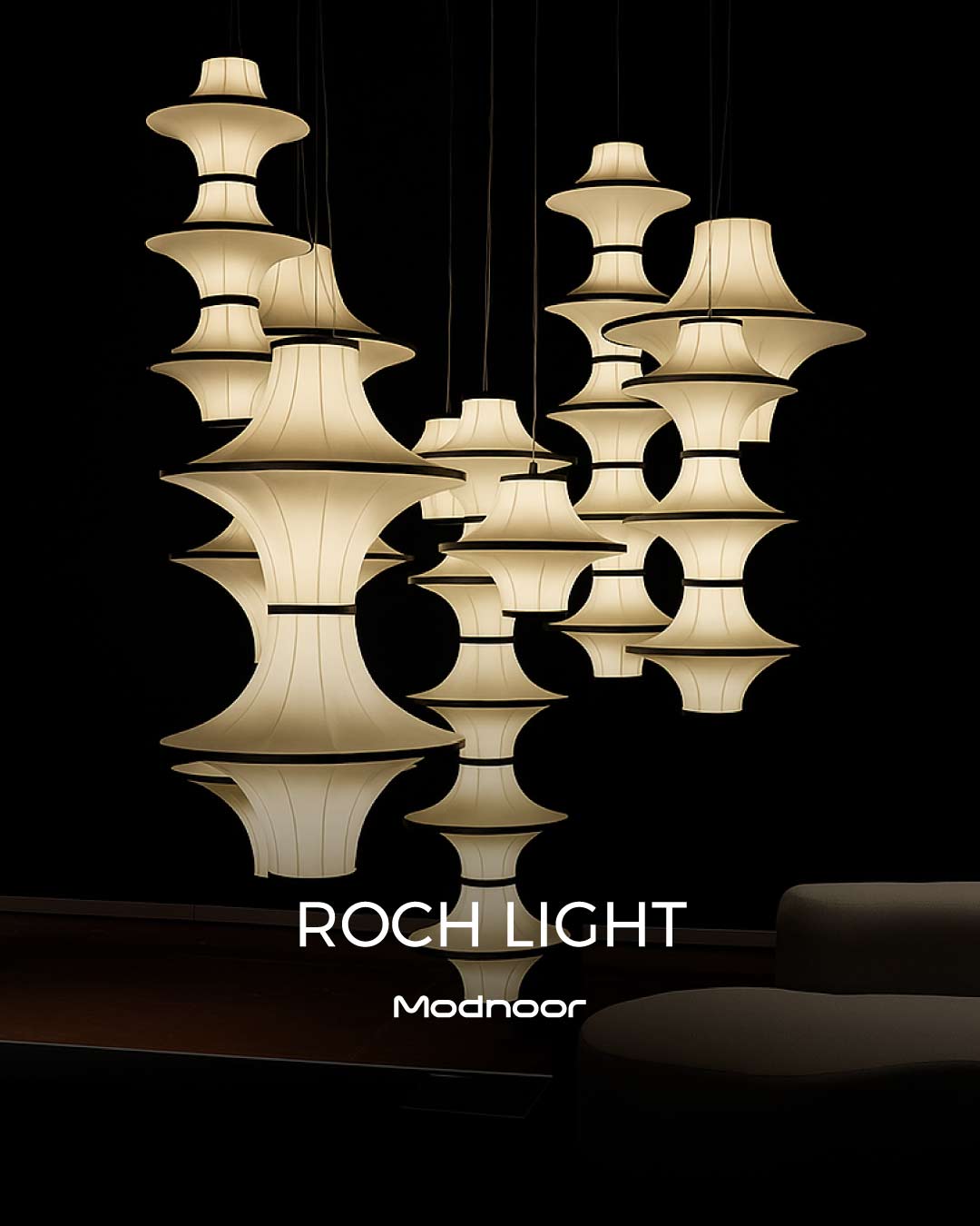 لوستر آویز تک ماژول رچ قطر30 _ Roch