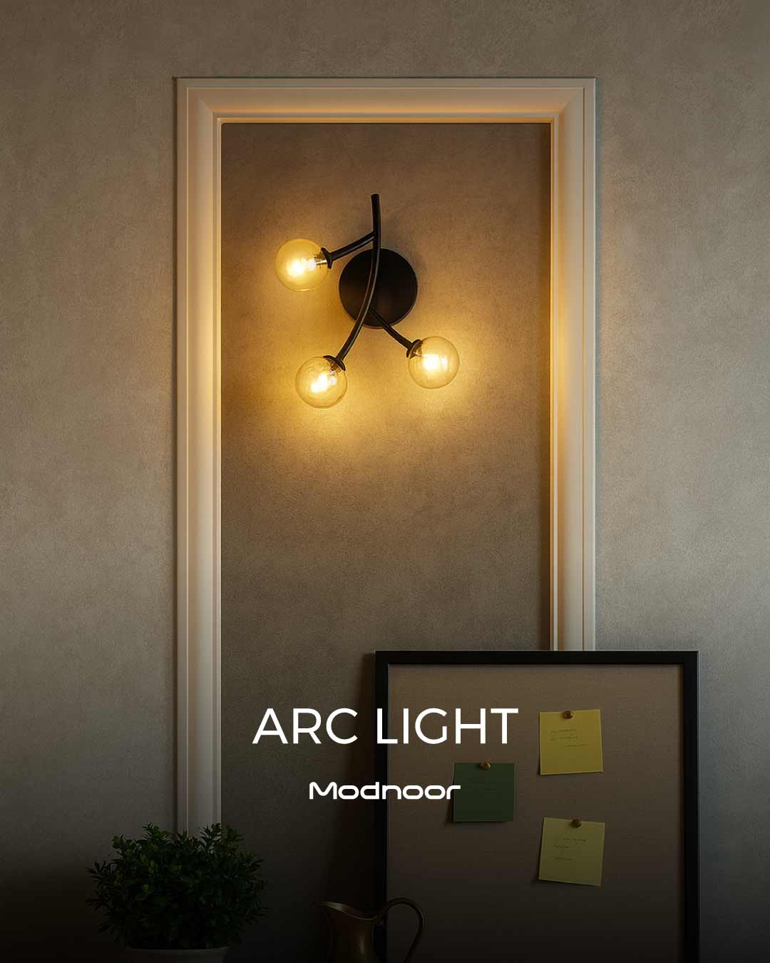 دیوارکوب آرک لایت 3 شاخه - Arc Light