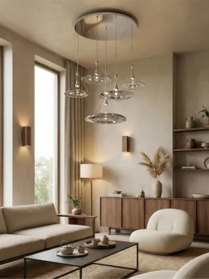 لوستر 5 شاخه چکه - Chekke Light در فضا