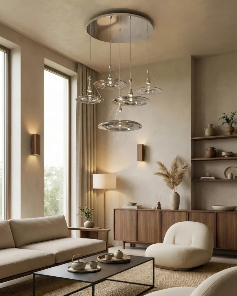 لوستر 5 شاخه چکه - Chekke Light در فضا
