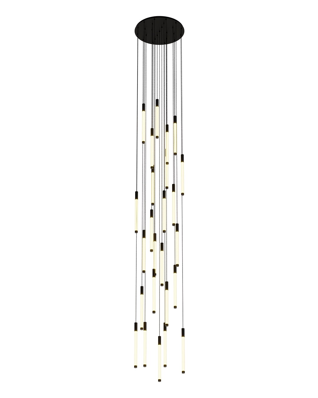 Noro_57cm_Lobby 02 لوستر قطر 57 و 10 شاخه نورو 01 ( Noro 01) و از نمای پایین و در حالت روشن و به صورت زمینه سفید- مدنور