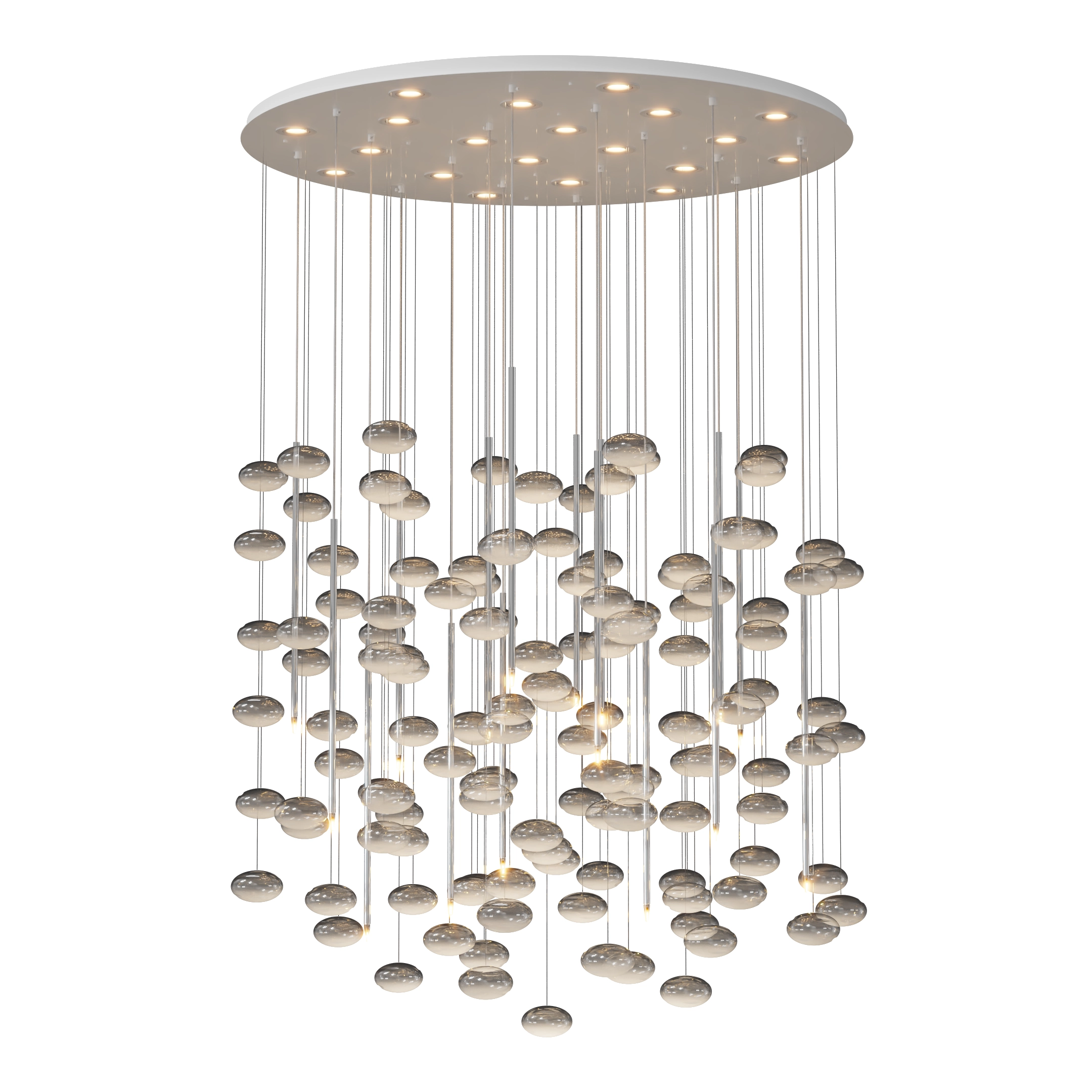 Rain_100cm_Shiri.00005 copy آویز دایره قطر 120 رین Rain با حبابهای عسلی و در حالت روشن - مدنور