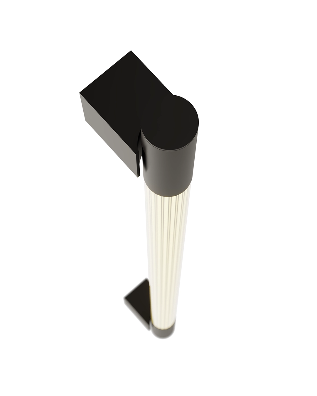 Noro_Wall_90 06 دیوارکوب ارتفاع 90 سانتیمتر نورو 01 (Noro 01) در حالت روشن و با جزئیات از بخش بالا - مدنور