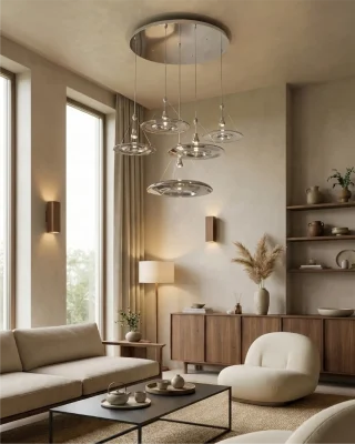 لوستر 5 شاخه چکه - Chekke Light در فضا