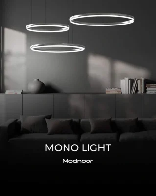 لوستر مونو به صورت اجرا شده در محیط - مدنور - modnoor